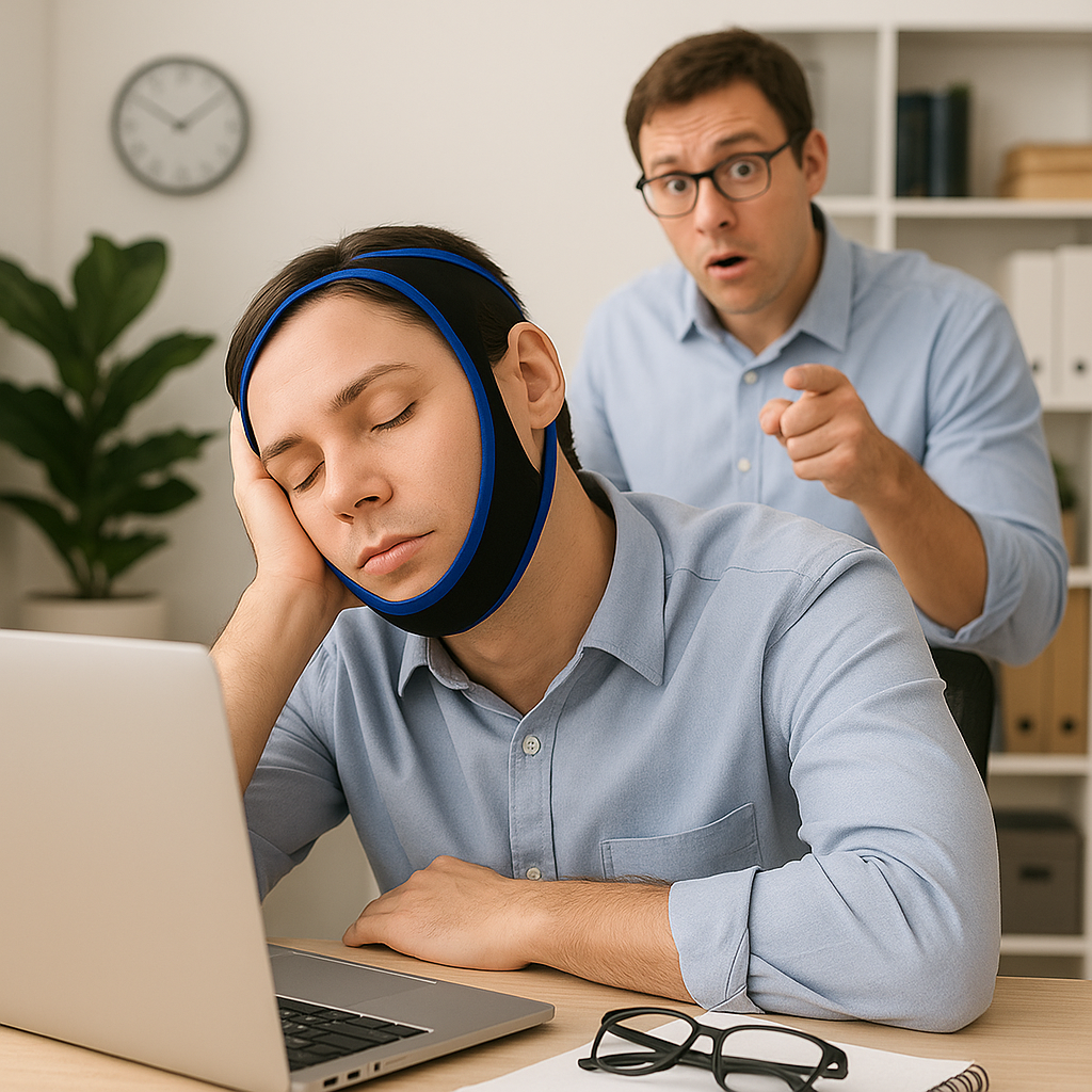 Sangle Anti-Ronflement Triangulaire - Solution Efficace pour un Sommeil Paisible