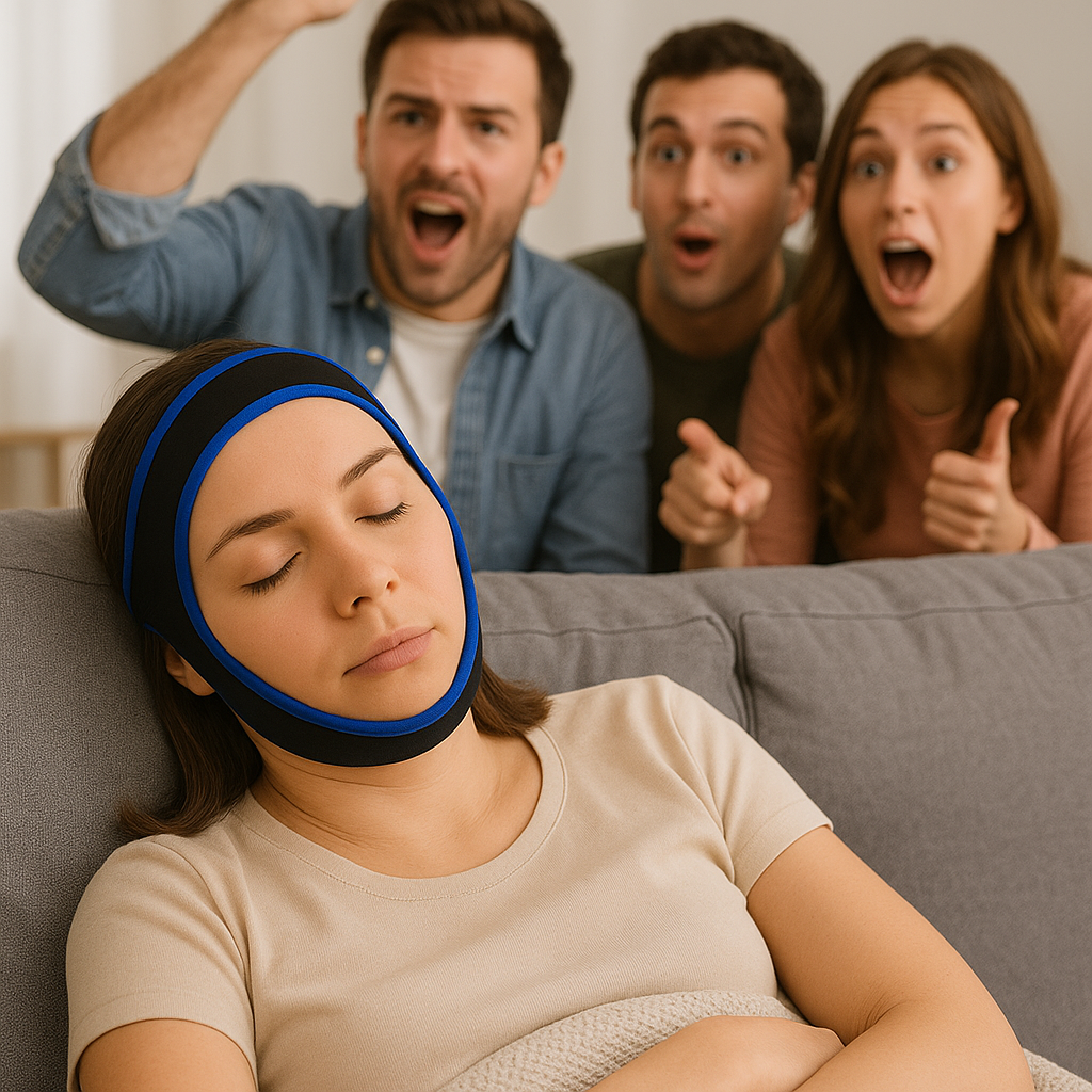 Sangle Anti-Ronflement Triangulaire - Solution Efficace pour un Sommeil Paisible